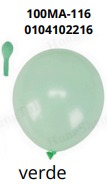 [100MA-106] Globos Pastel 100 piezas/bolsa 9"