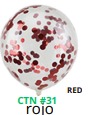 [50-36119] Globos con confeti 50 piezas/bolsa 12"