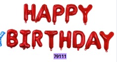 [79111] Globos Letras HAPPY BIRTHDAY 16 pulgadas