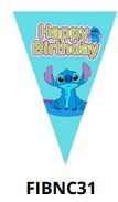 [FIBNC31] Banners de cumpleaños 1 pieza 20x28.5cm