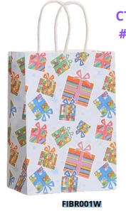 [FIBR001W] BOLSAS DE REGALO KRAFT PEQUEÑAS 20 PIEZAS/BOLSA 21x15x8cm
