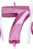 [FICND001-7] CANDELAS ROSADO DE NUMEROS 7cm