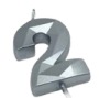 [FICND002-2] CANDELAS PLATEADO DE NUMEROS 7cm