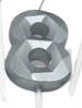 [FICND002-8] CANDELAS PLATEADO DE NUMEROS 7cm