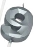 [FICND002-9] CANDELAS PLATEADO DE NUMEROS 7cm