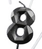 [FICND005-8] CANDELAS NEGRO DE NUMEROS 7cm