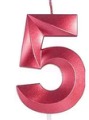 [FICND006-5] CANDELAS ROJO DE NUMEROS 7cm