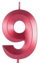 [FICND006-9] CANDELAS ROJO DE NUMEROS 7cm