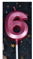 [FICND007-9] CANDELAS MORADO DE NUMEROS 7cm