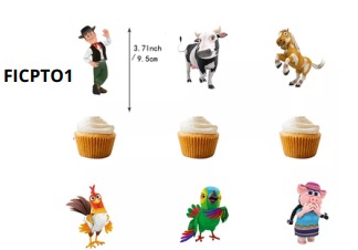 [FICPTO1] Cupcake Topper 12 piezas
