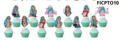 [FICPTO10] Cupcake Topper 12 piezas