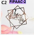 [FIPAAC-2] TOPPER PASTEL Cuadrados 6 pcs por bolsa 10x17cm