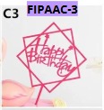[FIPAAC-3] TOPPER PASTEL Cuadrados 6 pcs por bolsa 10x17cm