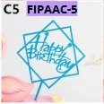 [FIPAAC-5] TOPPER PASTEL Cuadrados 6 pcs por bolsa 10x17cm