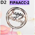 [FIPAACC-2] TOPPER PASTEL Redondos 6 pcs por bolsa 10x17cm