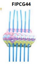 [FIPCG44] Pajillas para Cumpleaños 6 piezas 7x26cm