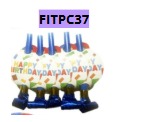 [FITPC37] Trompetitas para cumpleaños 6 Piezas 7x12cm