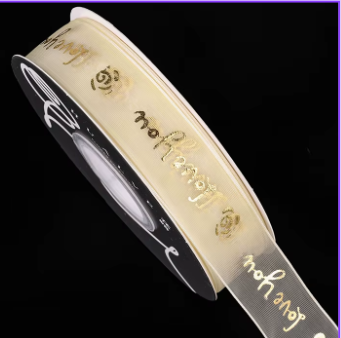 [MU-1059X5] Cintas 2.5 CM X 20 YARDAS love you