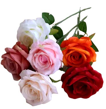 [FPD-005] ROSA PLASTICA 30 cm FLOR 8cm