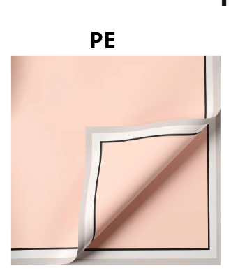 [MU-1335PE] Papel coreano con borde 57X57CM 20 PLIEGOS Beige durazno
