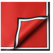 [MU-1335RJ] Papel coreano con borde 57X57CM 20 PLIEGOS ROJO