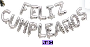 [LT104] Globos Letras HAPPY BIRTHDAY 16 pulgadas