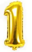 [N32-001G1] Globos Dorado Números de 32 pulgadas