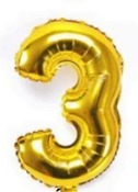 [N32-001G3] Globos Dorado Números de 32 pulgadas