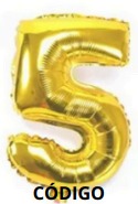 [N32-001G5] Globos Dorado Números de 32 pulgadas