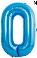 [N32-007N0] Globos Azul Números de 32 pulgadas