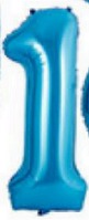 [N32-007N1] Globos Azul Números de 32 pulgadas