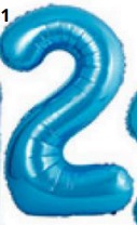 [N32-007N2] Globos Azul Números de 32 pulgadas