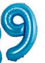 [N32-007N9] Globos Azul Números de 32 pulgadas