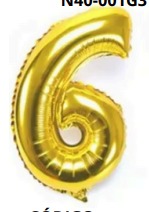 [N40-001G6] Globos Dorado Números de 40 pulgadas