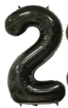 [N40-003N2] Globos Negro Números de 40 pulgadas