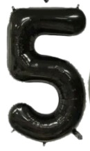 [N40-003N5] Globos Negro Números de 40 pulgadas