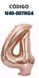 [N40-007RG4] Globos Rose Gold Números de 40 pulgadas