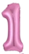 [NU-0010R1] Globos Rosado Números de 16 pulgadas