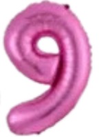 [NU-0010R9] Globos Rosado Números de 16 pulgadas