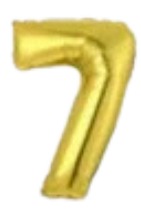 [NU-001G7] Globos Dorado Números de 16 pulgadas