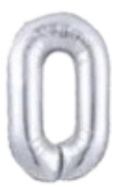 [NU-002P0] Globos Plateado Números de 16 pulgadas