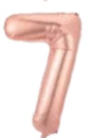 [NU-003RG7] Globos Rose Gold Números de 16 pulgadas