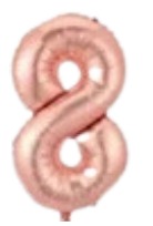 [MU-1187-G8] Globos Rose Gold Números de 16 pulgadas