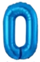[NU-006A0] Globos Azúl Números de 16 pulgadas