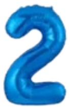 [NU-006A2] Globos Azúl Números de 16 pulgadas