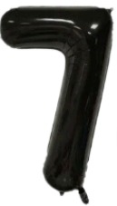 [MU-1187-N7] Globos Negro Números de 16 pulgadas