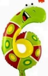 [NU-009AN6] Globos de Animales Números de 16 pulgadas