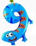 [NU-009AN9] Globos de Animales Números de 16 pulgadas