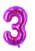 [NU-MO00-3] Globos Números de 16 pulgadas