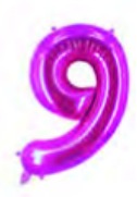[NU-MO00-9] Globos Números de 16 pulgadas